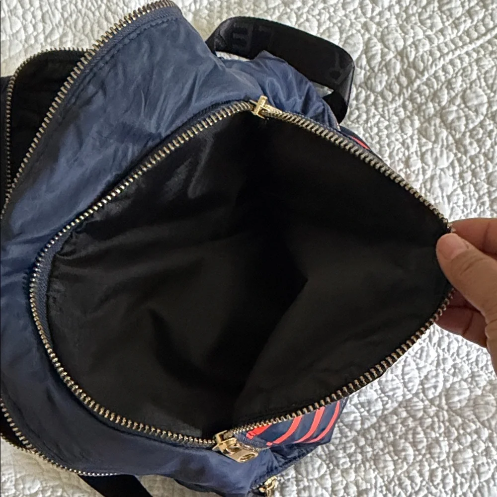 Cynthia Rowley Navy Backpack with Red Stripes - Picture 5 of 9